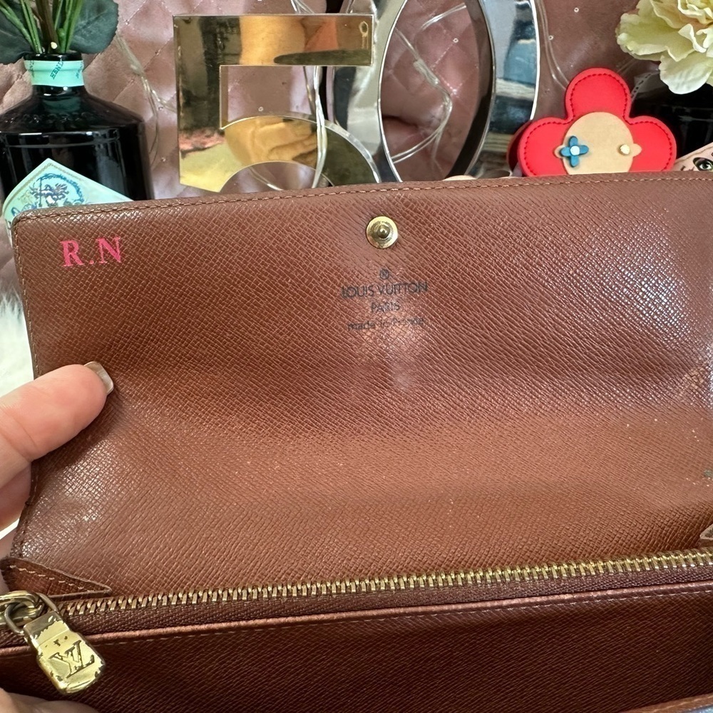 LOUIS VUITTON MONOGRAM PORTEFEIULLE SARAH LONG BIFOLD WALLET - Picture 8 of 13